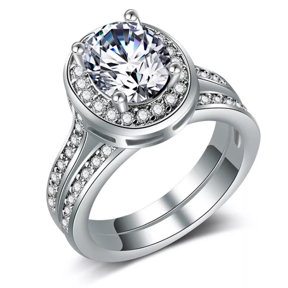 Oval Cut Ring Set